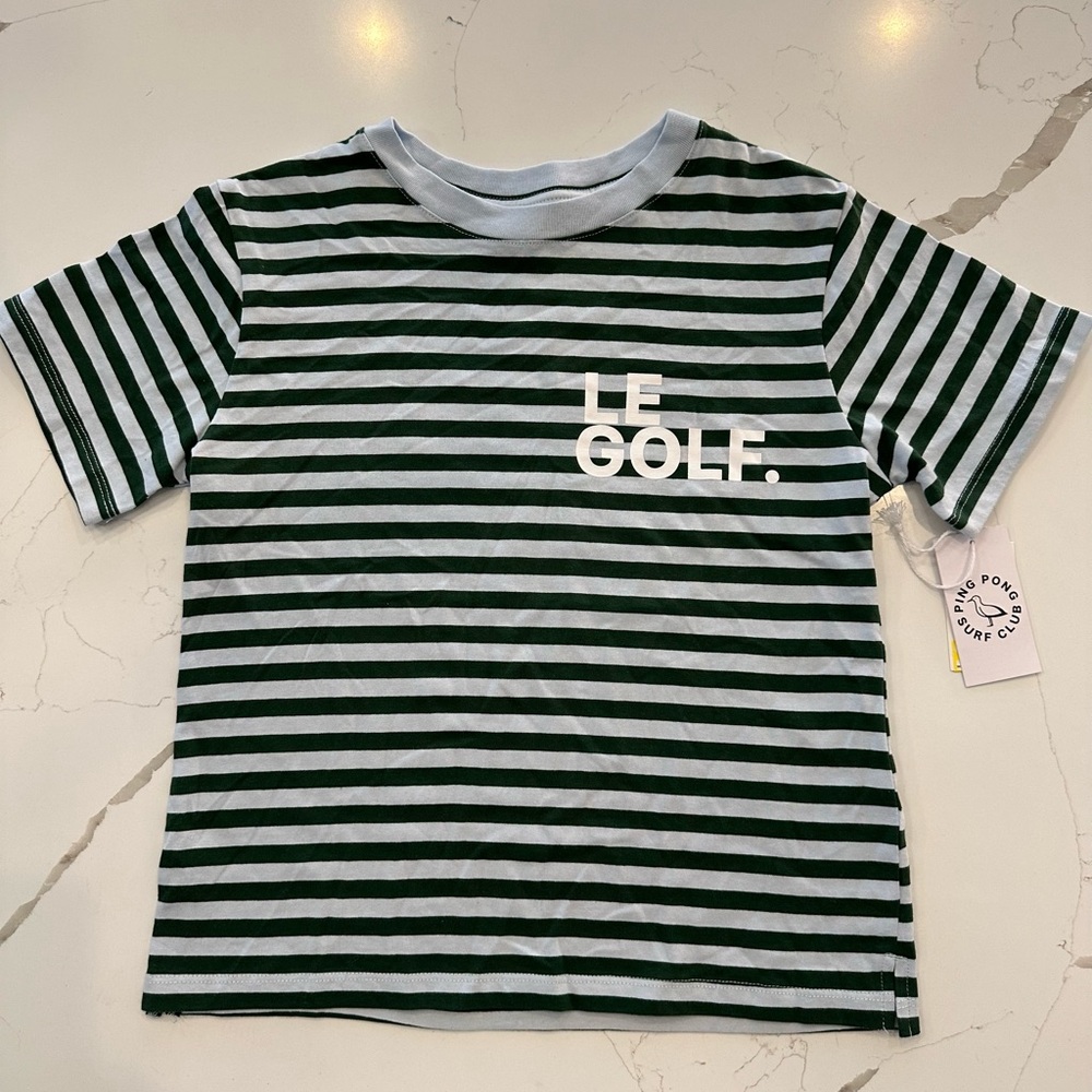 LE GOLF. Tee – XS & L | Striped Cotton Tee | NWT Le Surf Club